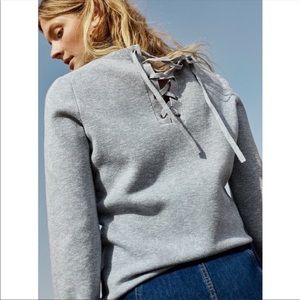 Madewell Laced-Back Pullover Sweater